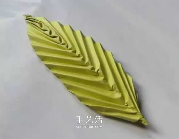 简单树叶怎么折图解 儿童手工立体叶子的折法