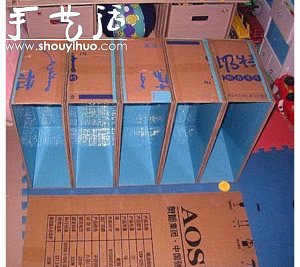 硬纸板DIY手工制作鞋柜的教程
