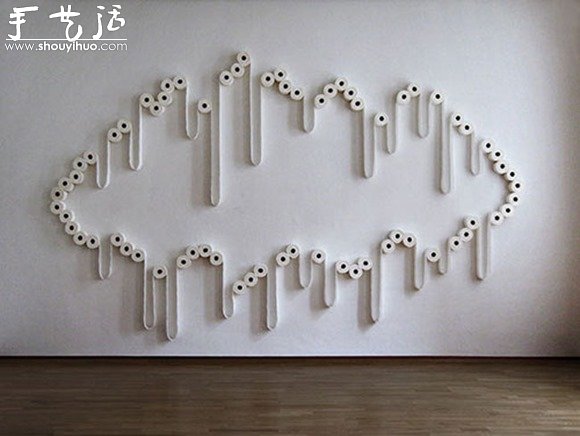 卫生纸筒DIY的惊艳墙饰