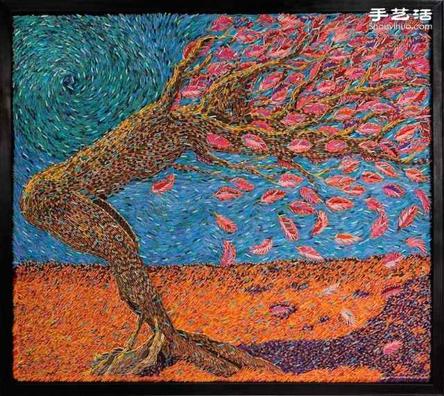 多彩铅笔创意DIY美轮美奂雕塑画作