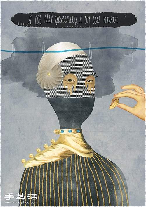 BECHA极尽夸张的肖像拼贴画DIY作品