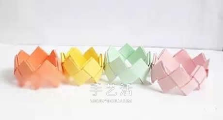 幼儿皇冠的折法步骤图 手工折纸皇冠帽子图解