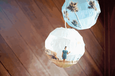 旧物改造方式的照片布置DIY 将家打扮美美的