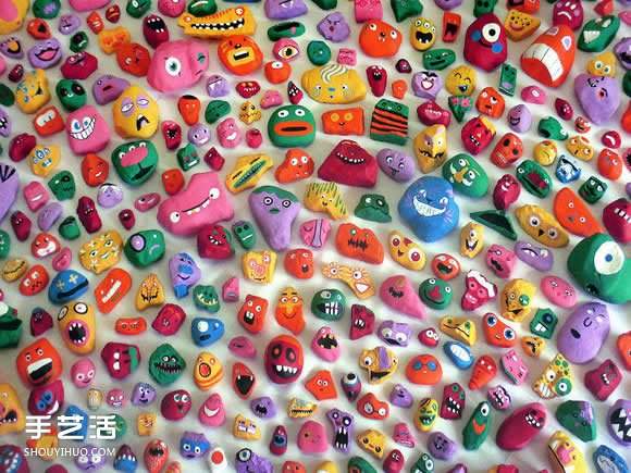 一年画遍1000颗 让人想收藏的可爱石头画作品