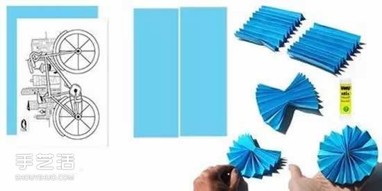 简单有趣的折纸教程 让平面自行车变得立体