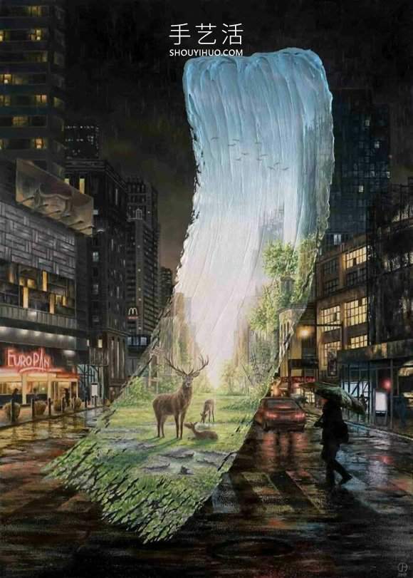超现实异世界！艺术家笔下的神奇时光隧道 