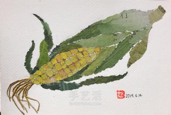 90岁老奶奶手撕报纸做拼贴画!展现平淡幸福