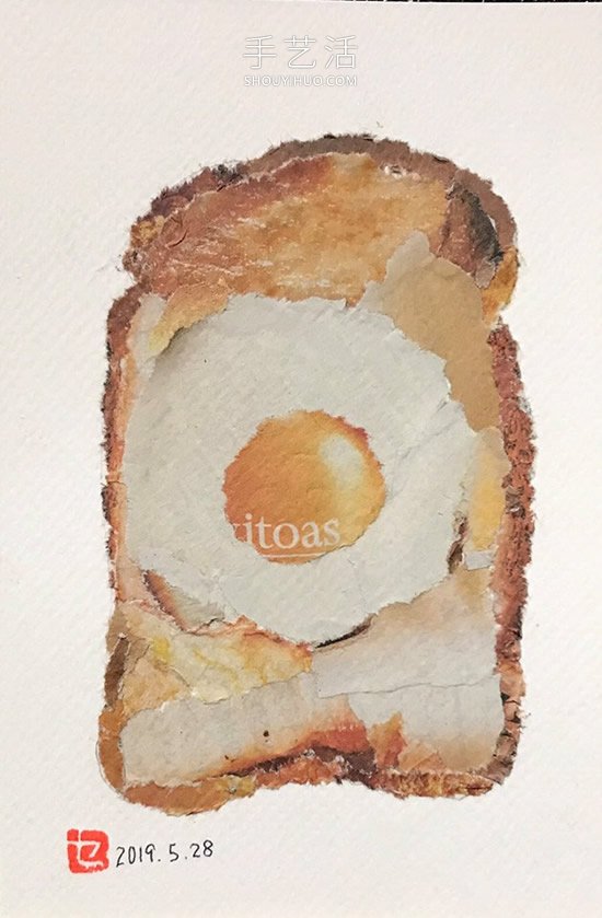 90岁老奶奶手撕报纸做拼贴画!展现平淡幸福