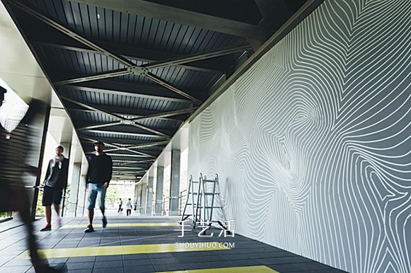 胶带就是我的画笔!用胶带粘贴而成的街头涂鸦