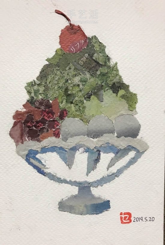 90岁老奶奶手撕报纸做拼贴画!展现平淡幸福