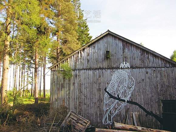 胶带就是我的画笔!用胶带粘贴而成的街头涂鸦