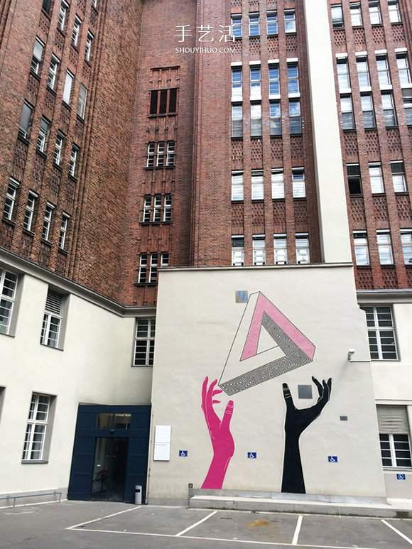 胶带就是我的画笔!用胶带粘贴而成的街头涂鸦