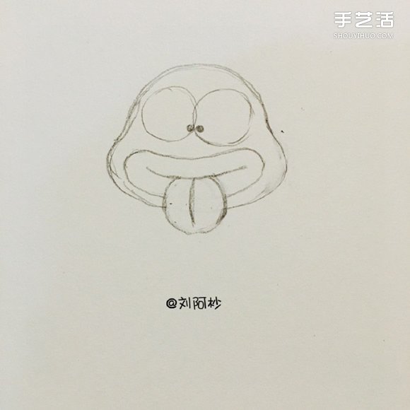 搞笑卡通胖蛇简笔画的画法图片教程