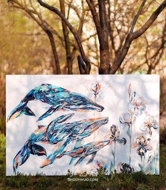 捕捉动物的活力！富有表现力的调色板刀绘画