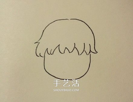 卡通风格帅气高中男生的简笔画画法图片