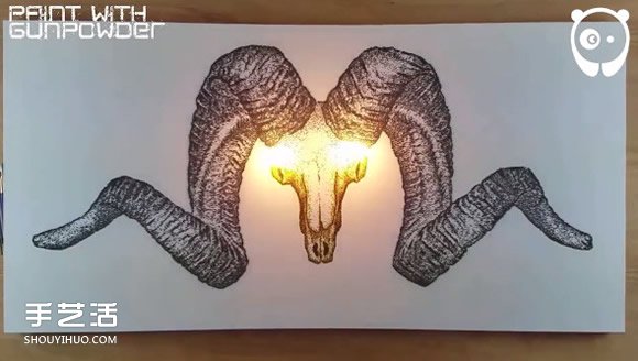 最酷炫的绘画方式:丹尼瑟文用火药作为颜料