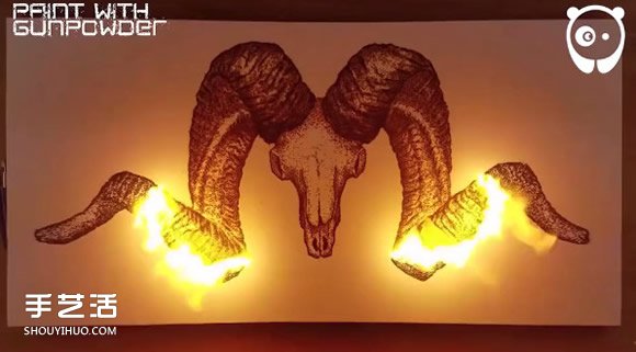 最酷炫的绘画方式:丹尼瑟文用火药作为颜料