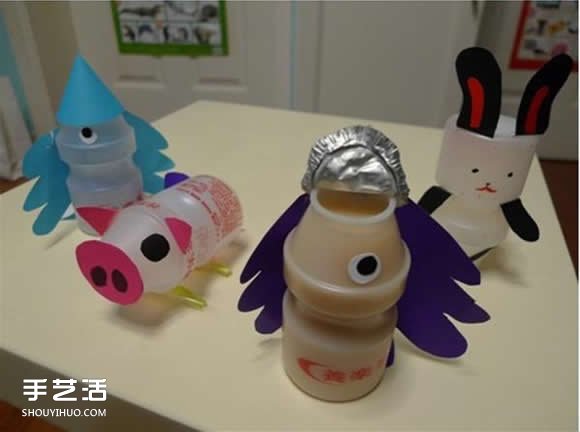 养乐多瓶子制作小动物 养乐多瓶子做手工图片