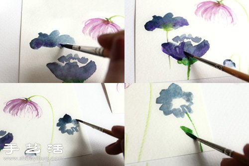 水彩画教程:教你各种漂亮花卉的水彩画法