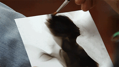 Patrick的火烧画 用蜡烛烧出伪水墨画