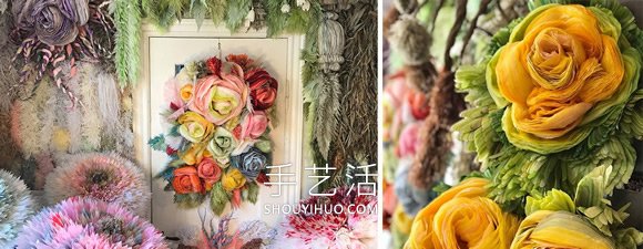 超薄纸张做成巨型花朵！栩栩如生的浪漫世界