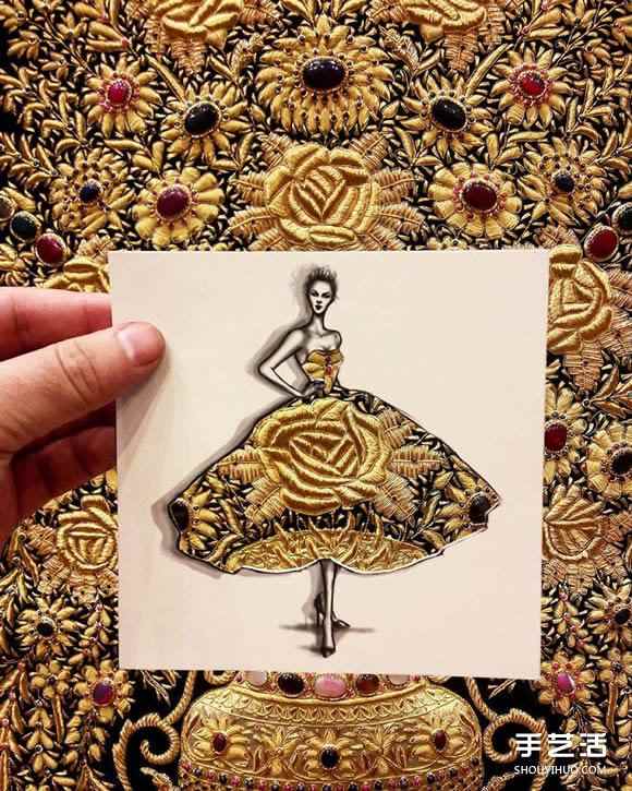 另类“剪纸画”创意DIY 把世界装进裙子！