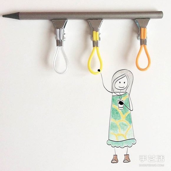 创意画作品欣赏:讲述可爱女生的日常生活