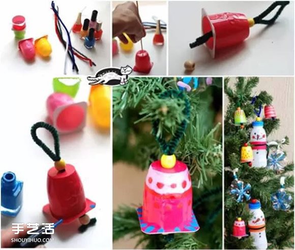 幼儿废旧物品手工制作 可爱的圣诞树挂饰DIY
