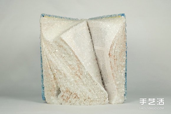 将书本用糖醃起来?艺术家凝结旧书的黄金岁月