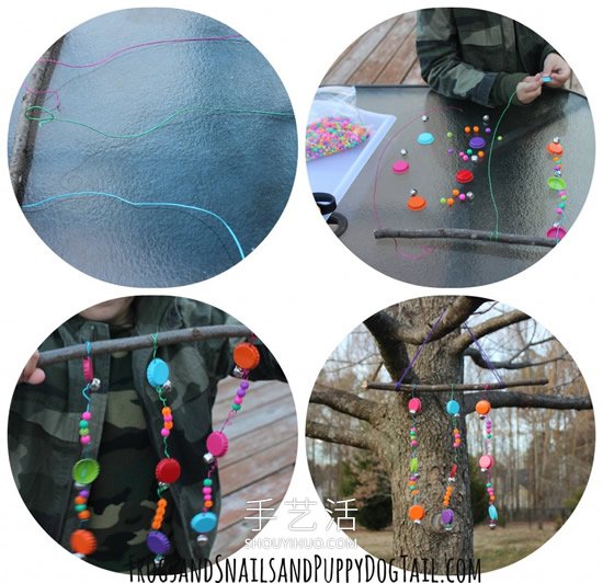 废品旧物再利用!自制创意春天风铃的教程