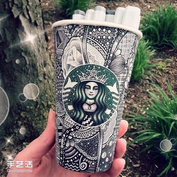 这样的星巴克纸杯你肯定没见过：彩绘梦幻风格