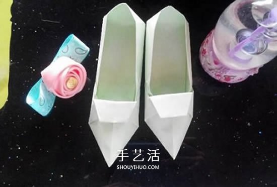 简易高跟鞋的折法图解 手工折纸高跟鞋的方法