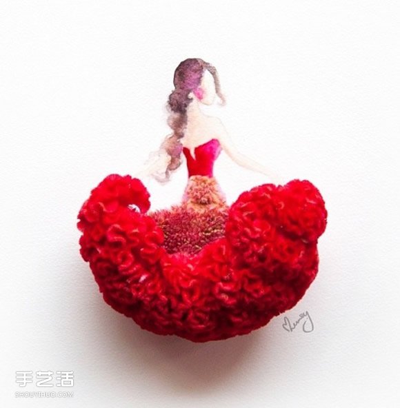 极雅艺术!用水彩让花朵变身礼物在纸上绽放