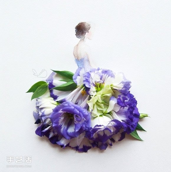极雅艺术!用水彩让花朵变身礼物在纸上绽放