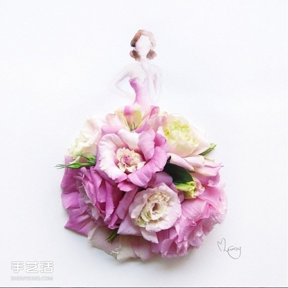 极雅艺术!用水彩让花朵变身礼物在纸上绽放