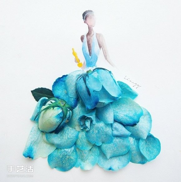 极雅艺术!用水彩让花朵变身礼物在纸上绽放