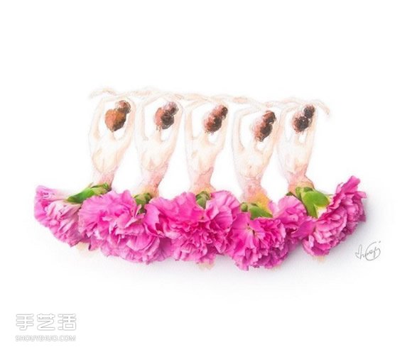 极雅艺术!用水彩让花朵变身礼物在纸上绽放