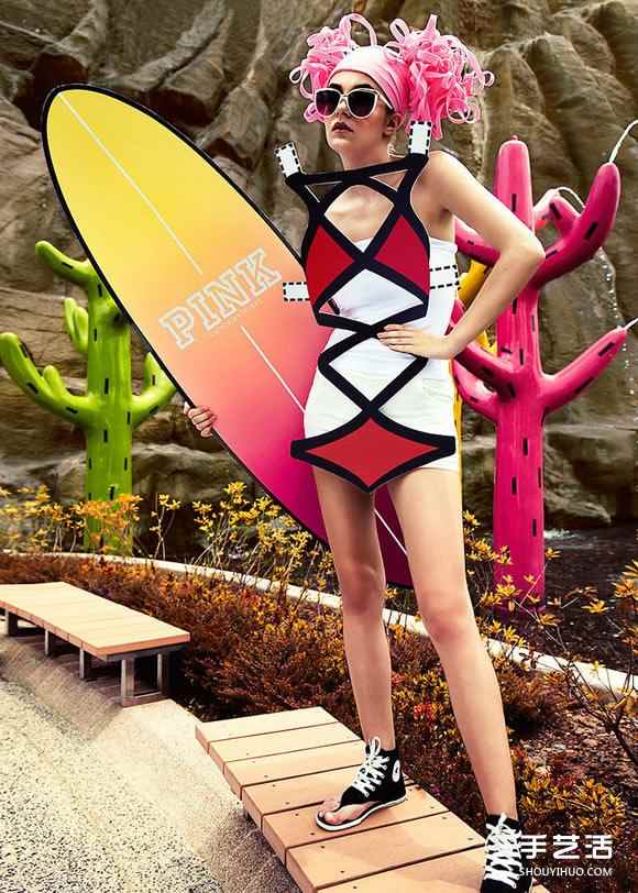 真人版纸娃娃!利用硬纸板制作的平面服装