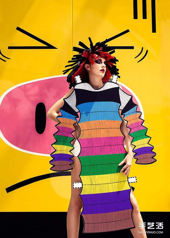 真人版纸娃娃!利用硬纸板制作的平面服装