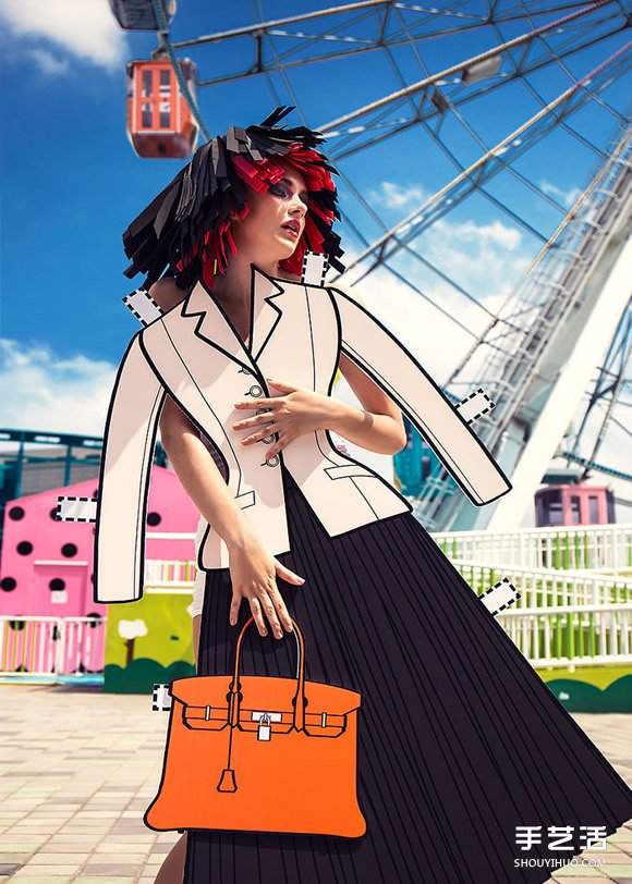 真人版纸娃娃!利用硬纸板制作的平面服装