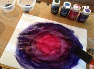 利用简单印染工艺,DIY制作银河星云抱枕