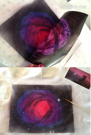 利用简单印染工艺,DIY制作银河星云抱枕