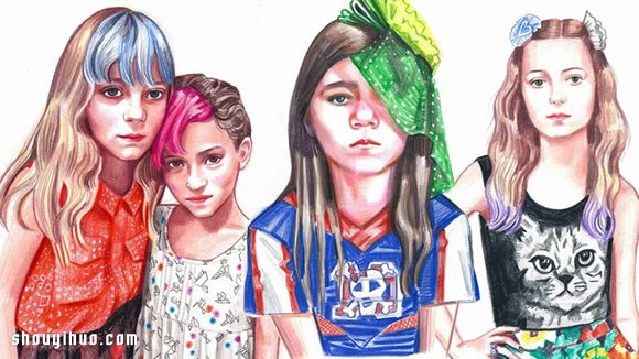 Jenny Williams 以女儿为主题的时尚插画