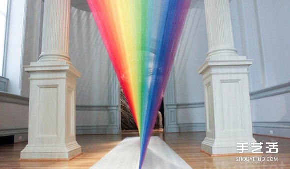 玩美视觉游戏!利用丝线DIY永不消失的彩虹