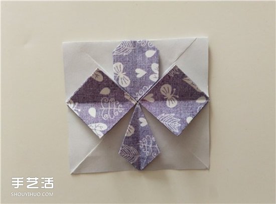 扑克牌黑桃和梅花花色的折纸方法图解