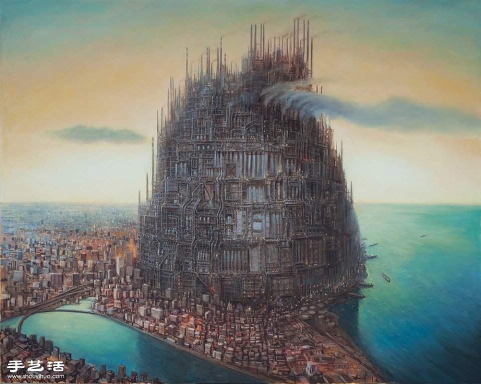 旧金山艺术家MICHAEL KERBOW超现实画作