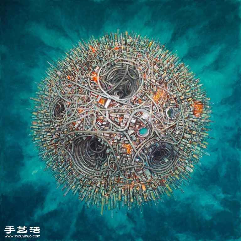 旧金山艺术家MICHAEL KERBOW超现实画作