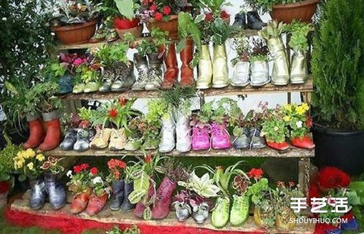 废旧鞋子制作花盆的方法 旧鞋子DIY花盆教程