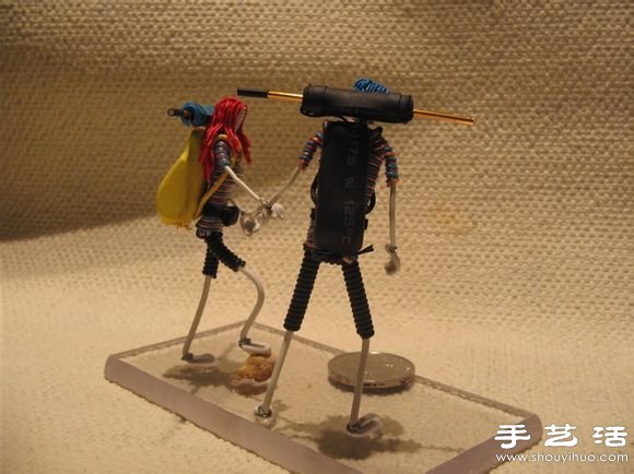 手工达人DIY电线小人的幸福生活