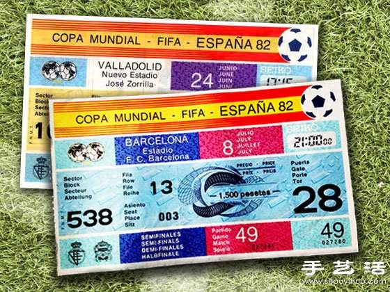 1930-2010的世界杯门票都长什么样?